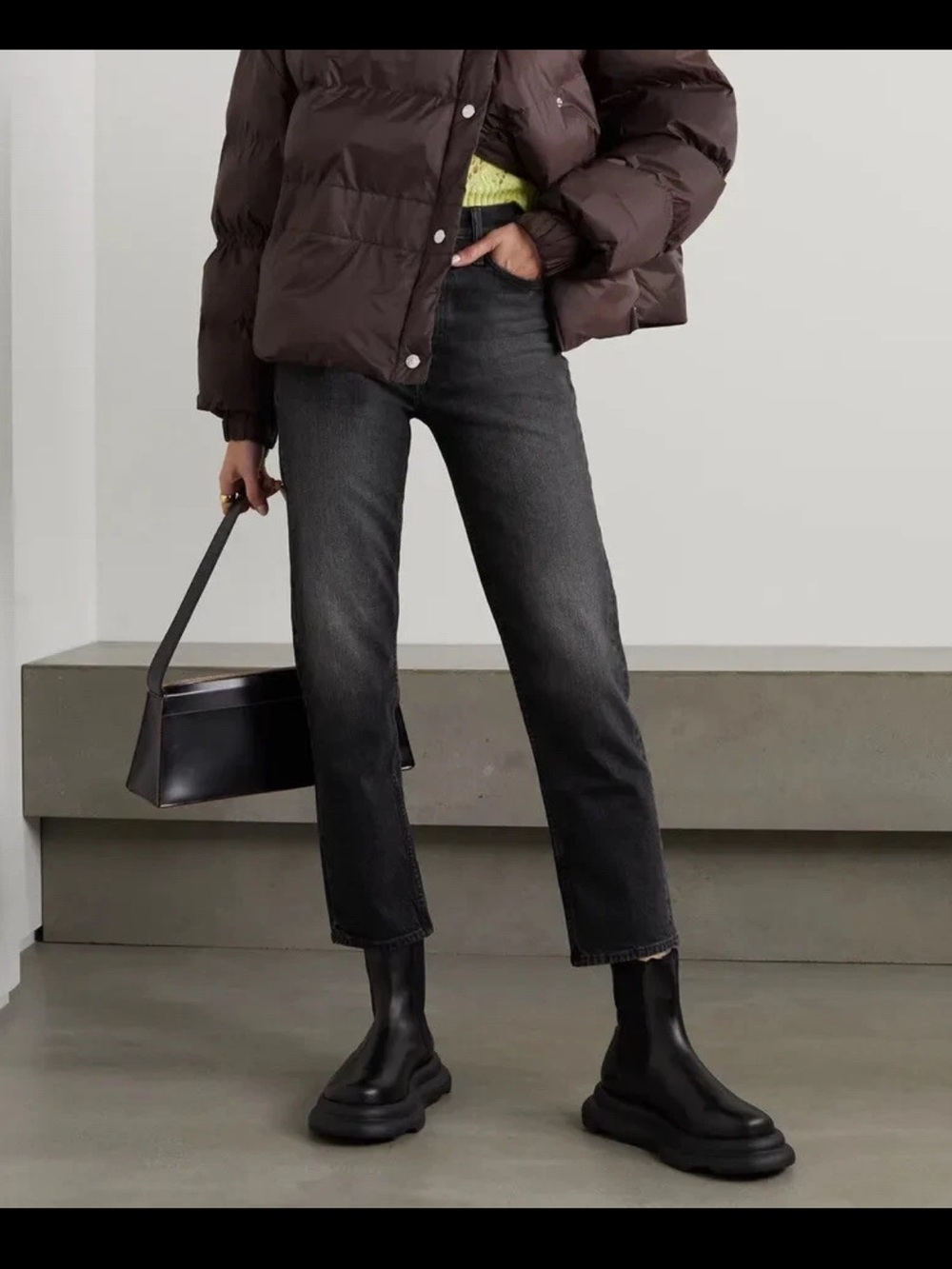 MOTHER Superior The Tomcat Straight Leg Crop Jeans Lies Lies Lies